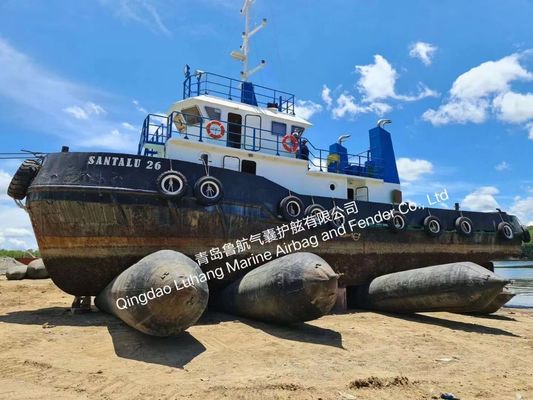 Airbags gonflables pour la marine Les chantiers navals Airbags de sauvetage des navires 1,5 x 10 m 8 couches