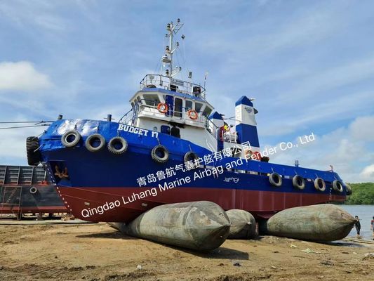 Airbags gonflables pour la marine Les chantiers navals Airbags de sauvetage des navires 1,5 x 10 m 8 couches