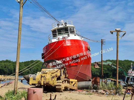 Airbags gonflables pour la marine Les chantiers navals Airbags de sauvetage des navires 1,5 x 10 m 8 couches